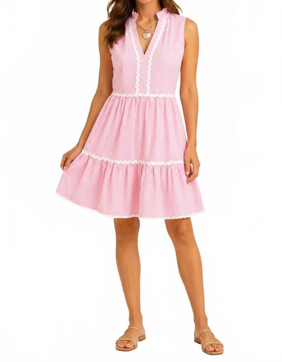 SIMPLY SOUTHERN Dresses & Skirts - NEW SIMPLY SOUTHERN sweet stripe ruffle tier dress in pink/white